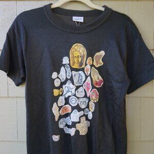 Vaquera NYC Paris Graphic Tatoo Design Tshirt Black Womens S-M